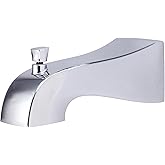 Pioneer X-6400110 Modern Sleek 7" Reach Extended Combo Diverter Tub Spout 1/2" IPS or Slip-Fit Installation in Chrome