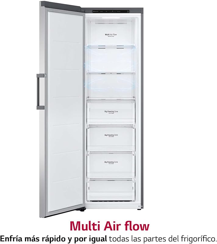 GFT41PZGSZ - Congelador Total Sem Geada, 1 Porta, Compressor Inversor Inteligente, 355 L e 186 cm, Congelador Vertical com Função de Congelação Rápida, Cor Aço Inoxidável