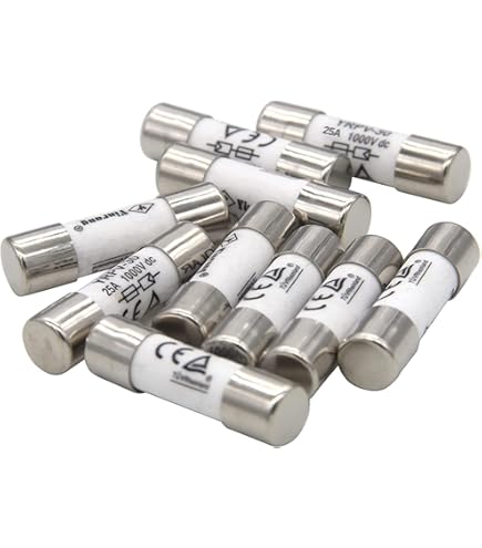 Heschen Solar PV Fuses 8A 1000VDC - 10PCS GPV Type Fuse Links For Solar System Protection