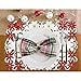 OurWarm 6pcs Embroidered Christmas Placemats, Red Poinsettia Placemats with Holly for Christmas Holiday Decorations, 11 x 17 Inch Christmas Table Mats