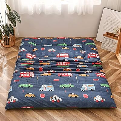 Amazon Com Cartoon Car Floor Mattress For Kids Japanese Futon Mattress Tatami Floor Mat Foldable Bed Portable Camping Mattress Kids Sleeping Pad Floor Lounger Couch Bed Twin Size Kitchen Dining