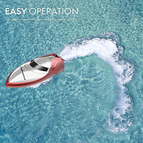 RC Boat, KINGBOT H106 2.4GHz 4CH High Speed Remote Control Electric Racing Boat with 150M Long Remote Control Distance ( Just Work on Water )
