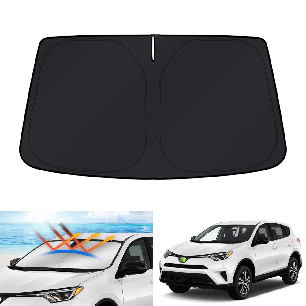 Photo 1 of KUST Windshield Sun Shade for Toyota RAV4 2013 2014 2015 2016 2017 2018 Window Shade Sun Visor Protector Foldable Blocks UV Rays Keep Your Car Cooler