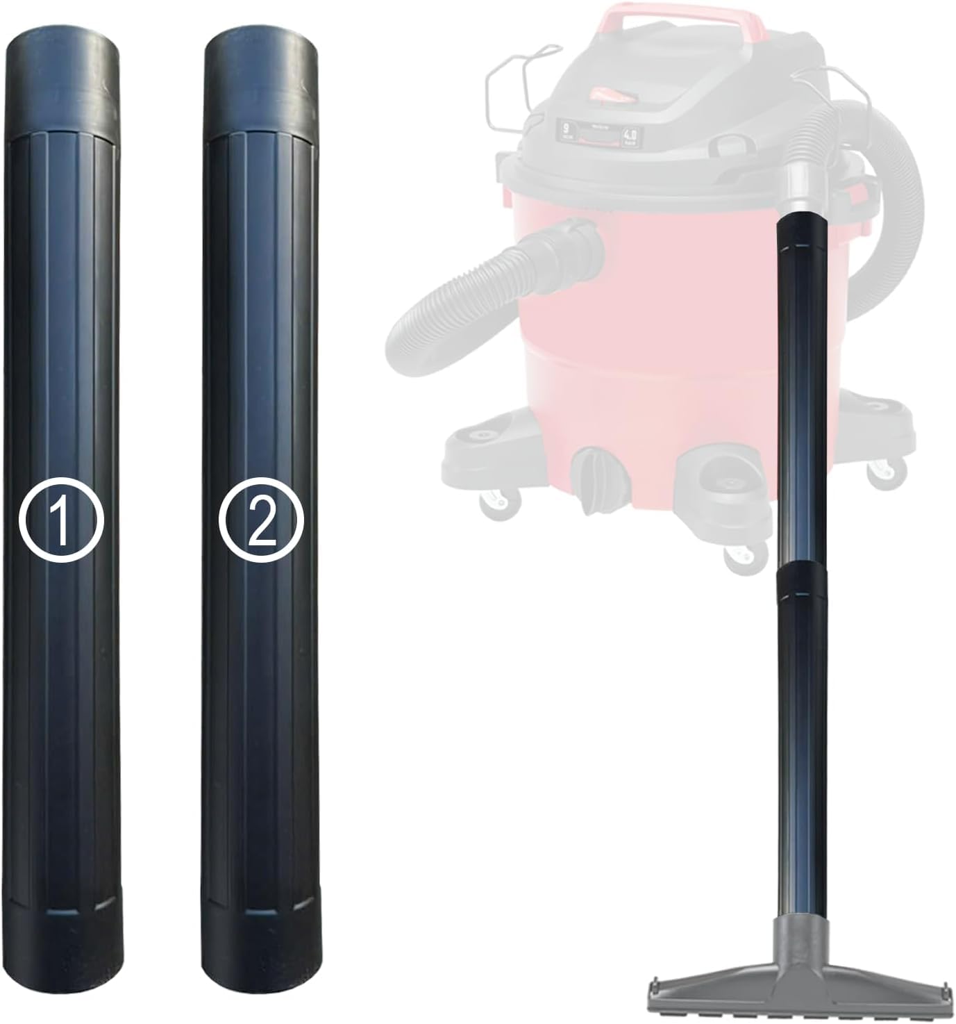 Photo 1 of GHAMADE Vacuum Accessories & Attachments for Shop Vac 2-1/2'' - Vacuum Dust Brush & Extension Wand Compatible with Vacuums Using 2-1/4'' Inner Diameter Accessories (Extension Wands, 2-1/4'')