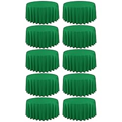 REWOMC 10 Pack Green Round Tablecloths - 120