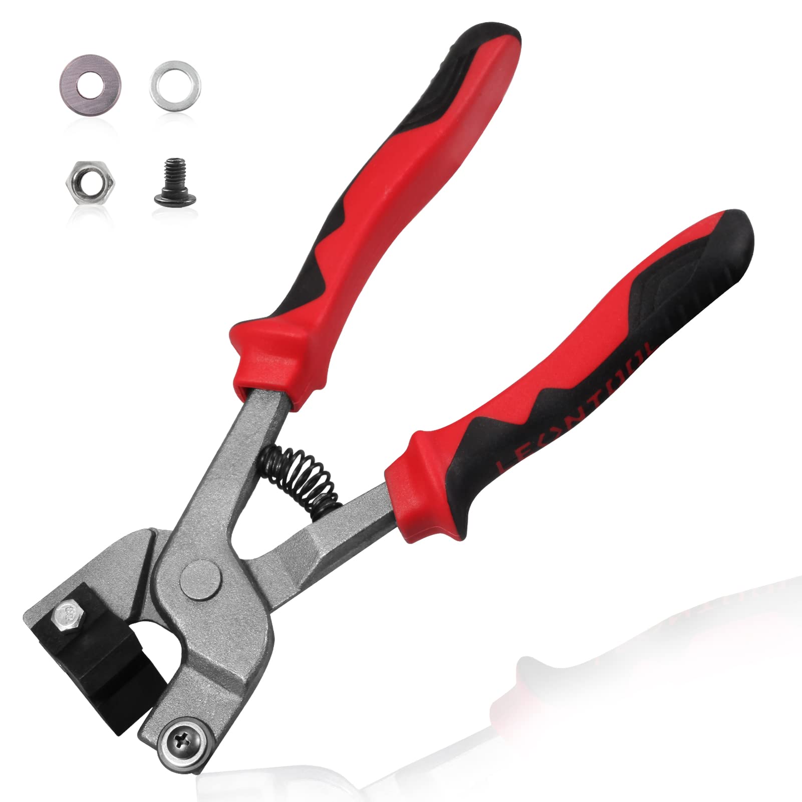 LEONTOOL Mosaic Tile Nippers 7.5-Inch Tile Cutter with Plastic Breaker Bar Scribing Wheel Manual Mirror Cutter Plier Glass Cutting Tools Tile Mosaic Trimmer Nipper Cutter Pliers