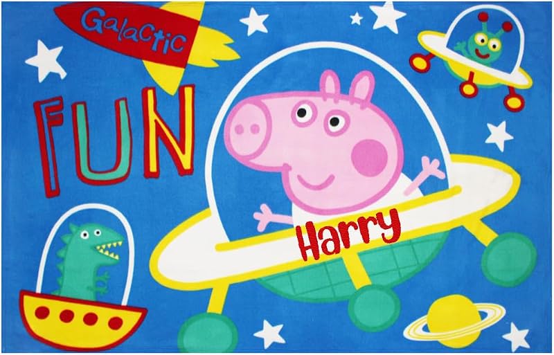 TeddyT's George Pig Space Fleece Blanket Throw Extra Large 100x150cm Official