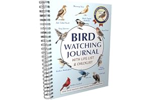 OPTILIVING PUBLISHING Bird Watching Journal with Life List & Checklist - Improve Your Observation Skills With This Birding Log Book With Illustrations of North America’s Most Common Birds. A Thoughtful Gift for Bird Lovers