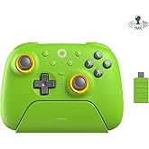 8Bitdo Ultimate 2 Gaming Controller for Windows & Android, Wireless Controller with TMR Joysticks, Switchable Hall Effect/Tactile Triggers, RGB Fire Ring, Green