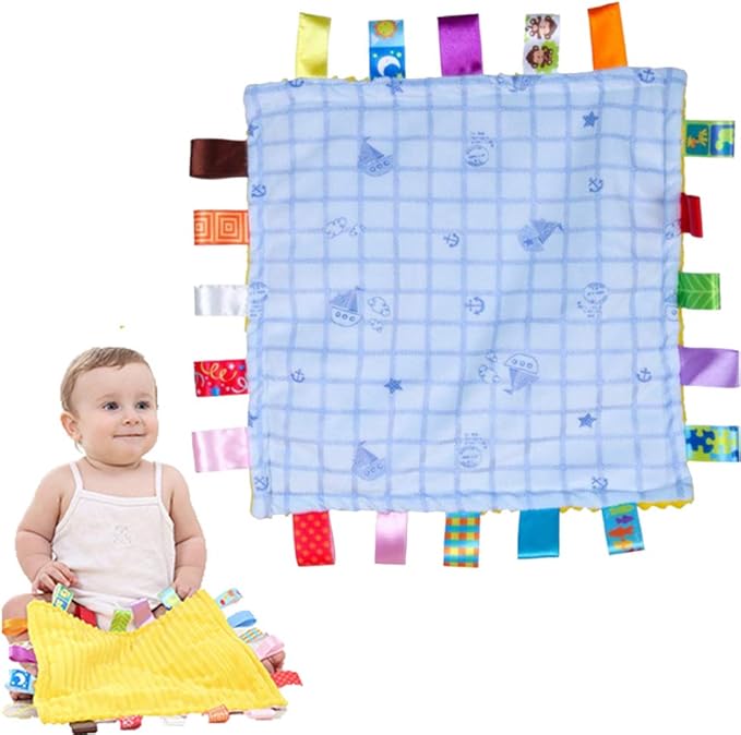 Baby Comfort Blanket with Security Blanket Soft Taggies