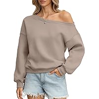Amazon.com: CIDER Off Shoulder Sweatshirt for Women Basic Casual Amazon.com: CIDER Off Shoulder Sweatshirt for Women Basic Casual