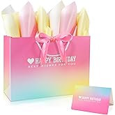 Kecorax Gift Bags, Assorted Colors and Sizes (pink)