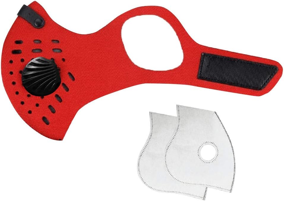 Dust 𝐌𝐀𝐒𝐊, Dustproof Smoke 𝐌𝐀𝐒𝐊 Washable Reusable Face 𝐌𝐀𝐒𝐊, Adjustable PM2.5 Air Filter 𝐌𝐀𝐒𝐊 Breathing Mouth Cover (red)
