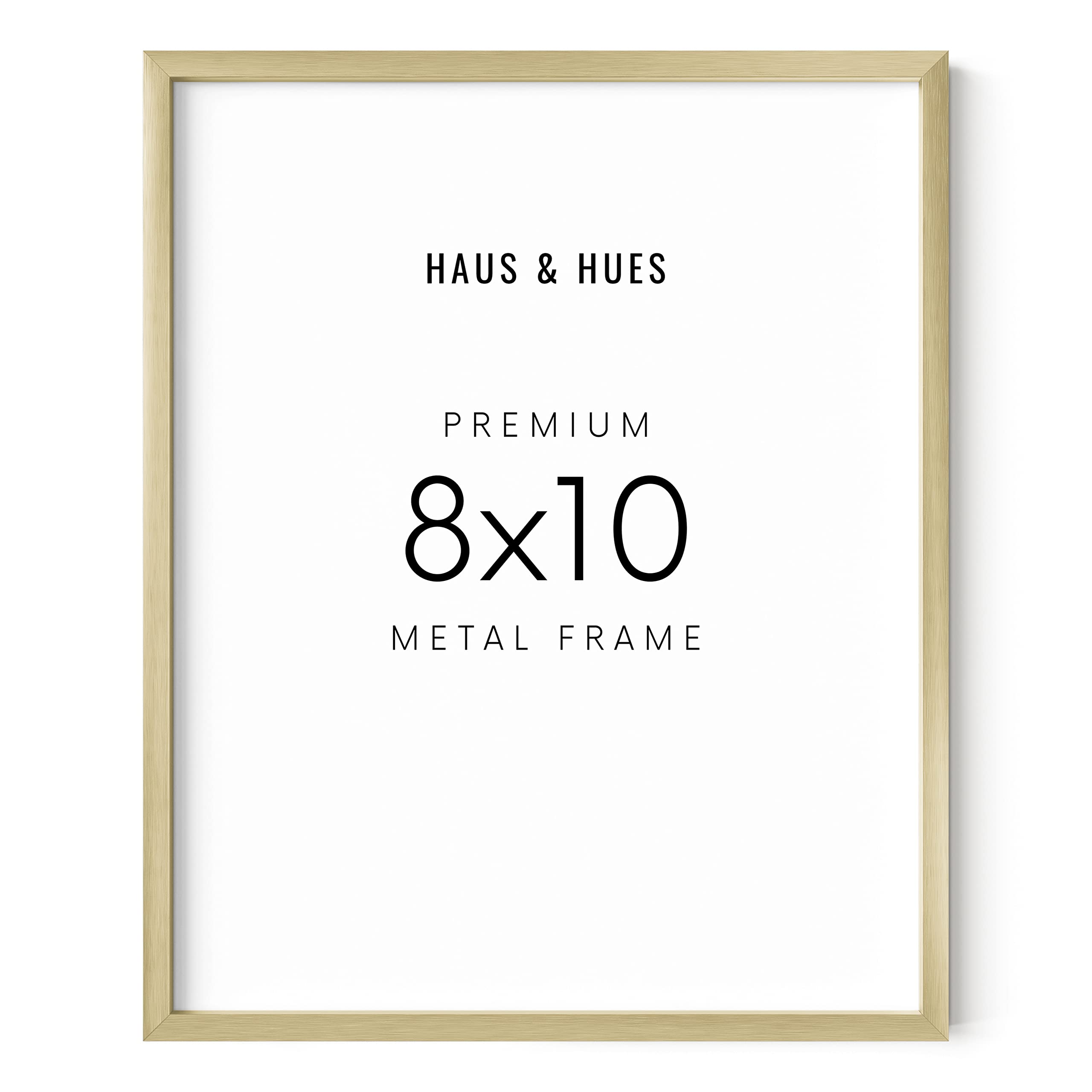 HAUS AND HUES 8x10 Gold Picture Frame - Set of 1 8x10 Gold Poster Frame, Gold 8x10 Picture Frames, 8x10 Wall Picture Frame, 8x10 Picture Frame Gold, Gold Metallic Picture Frame (Gold Aluminum Frame) — image 1