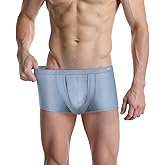 HASWECHYS Men's Dual Pouch Underwear Breathable Comfort Elephant Trunk Bulge Enhancing Boxer Briefs