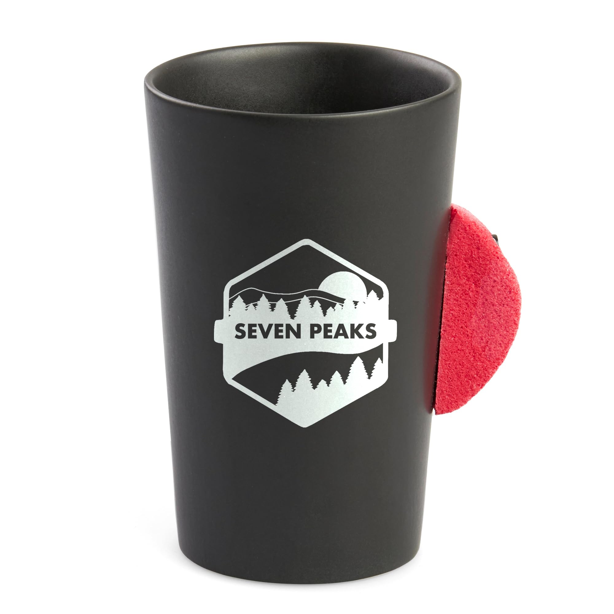 MUG With Real Climbing Holds | Rock Climber Gift | Ceramic Adventure Cup With Professional Dam | Microwave Safe and Water Resistant (Red 7a)