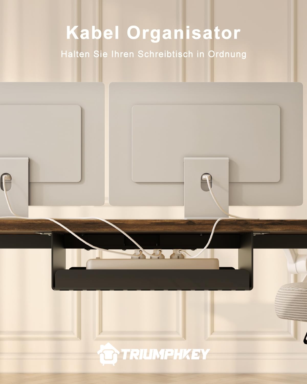 TRIUMPHKEY Höhenverstellbar Schreibtisch groß 200x80cm mit USB Ladeanschluss, 3 Memory-Steuerung Schreibtisch Höhenverstellbar Anti-Kollisions Höhenverstellbarer Tisch Computertisch 9