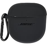 Bose Case Cover for QuietComfort Earbuds II, Protective Silicone Exterior, with Aluminum Carabiner for Convenient Carrying, Triple Black