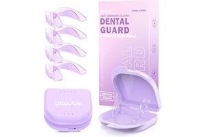 Litlcutie Mouth Guard for Grinding Teeth at Night, Night Guards for Teeth Grinding, Mouth Guard for Sleeping, Small (4 Pack)