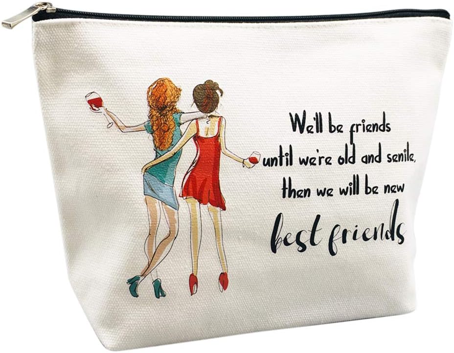 Friendship Gifts: Personalized Makeup Bag Pouch for Women - Birthday, Christmas, White, 26*20*0.6cm - Image 3