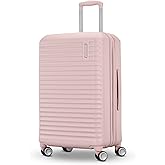 American Tourister Stratum 3.0 Medium 24-Inch Spinner, Airline Approved, Durable Hardside Luggage, Expands 1.5", RightHeight™ Adjustable Handle, Pink Blush