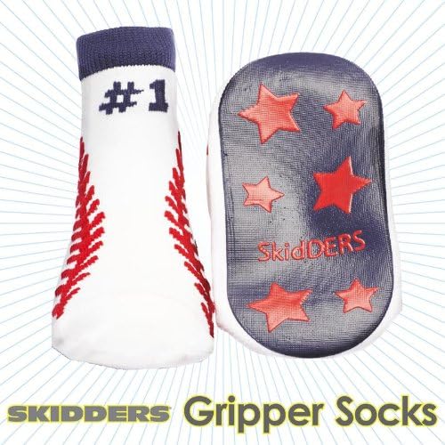 Skidders Gripper Socks - Baseball (6 Months)