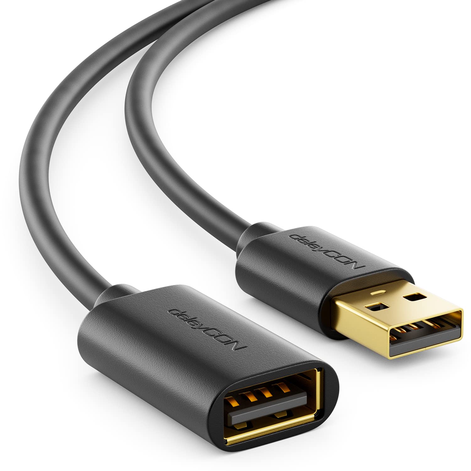 USB 2.0 Extension Cable A/A - Black 3 m