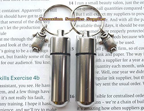 Baby Stainless Steel Cremation Urn keychain-Memorial Keychain-Baby Cremation souvenir-Remembrance Keychain-Sympathy-Baby Urn for Ashes