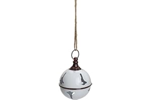 Northlight 7" White Metal Jingle Bell Hanging Christmas Decoration
