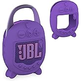 XEGIMOR Silicone Cover Case Compatible with JBL Clip 5 Ultra Portable Bluetooth Speaker, Soft Skin Sleeve for JBL Clip 5 Speaker Accessories(Only Case) (Purple)