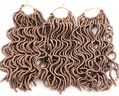 3 Pcs ABalance Hair 12 Inches Short Faux Locs Synthetic Hair Crochet Braids Havana Mambo Faux Locs Dreadlocks Braid Hair (#27)