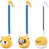Special Edition Sanrio Otamatone (3 Pc. Set - Aggretsuko Sweet + Rage + Gudetama) - Electronic Musical Toy Instrument by Maywa Denki (Official Licensed) [Includes Song Sheet and English Instructions]