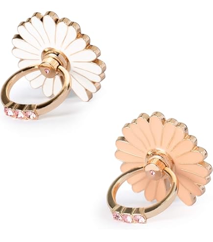 4 PCS Flower Phone Ring Holders - 360° Rotating Kickstand With Adjustable Angle