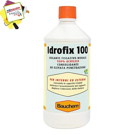 Idrofix Fissativo Acrilico Isolante Antimuffa Per Muri Fondo Pittura Lt1 Bauchem