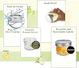 Hniuyun Glass Regular Mouth Mason Jars 120ml 12Pcs with Silver Lids Clear view 5