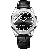 CRRJU Men's Fashion Luxury Classical Leather Watches for Men Business Simple Luminous Analog Quartz Wristwatches