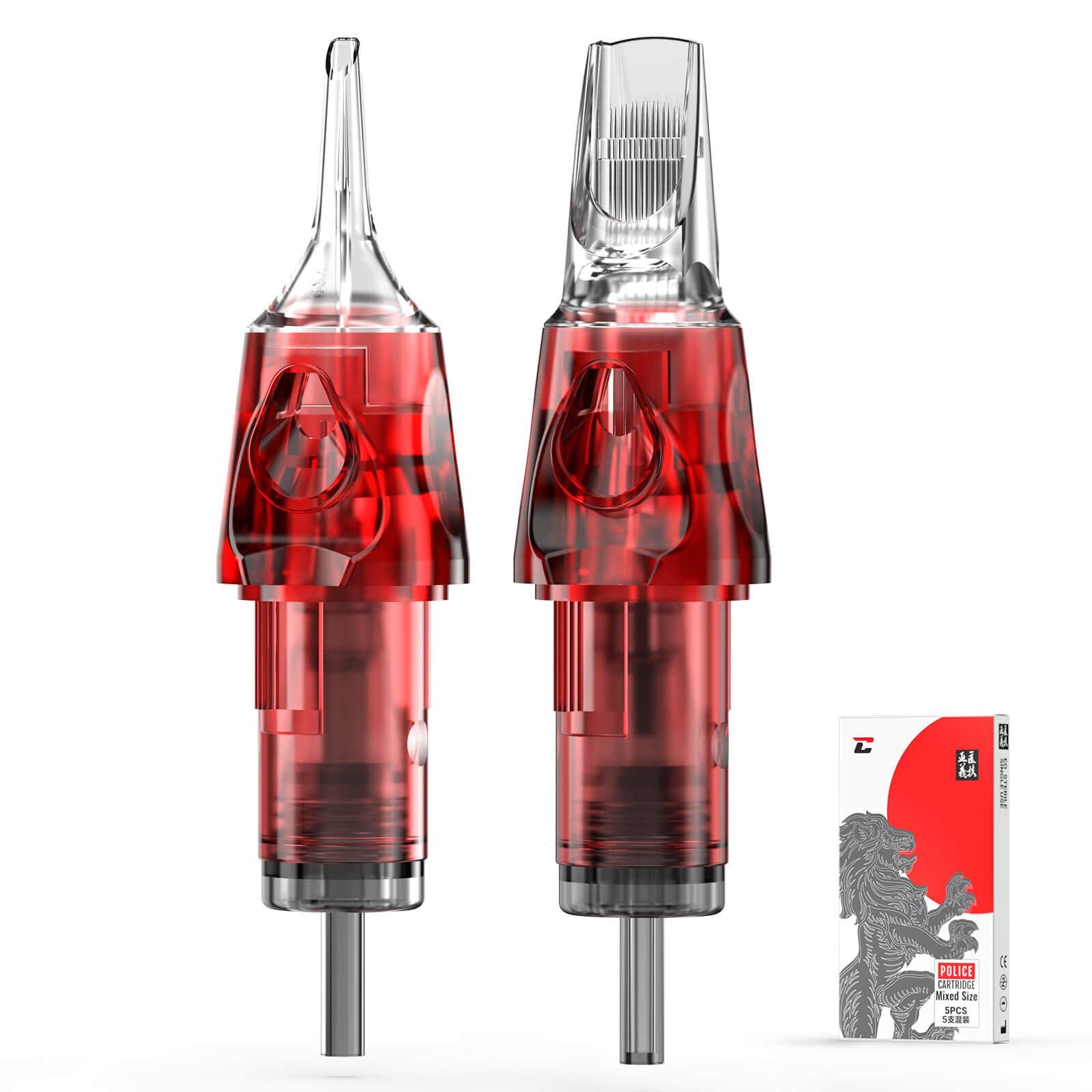 CNC Tattoo Cartridge Needles with Membrane 5PCS Disposable Tattoo Needles Mixed Sizes 1003RL, 1209RS, 1215RM, 1209RL, 1007RLT EN04X-SYZ
