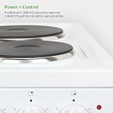 Willow WE50TSW 62L Freestanding Electric Cooker 50cm Twin Cavity White view 6