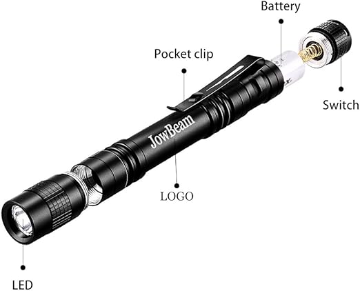 EY/_ JW/_ JT/_ Pencil LED Tactical Flashlight 1200LM Bright Torch with Clip Pen Lam
