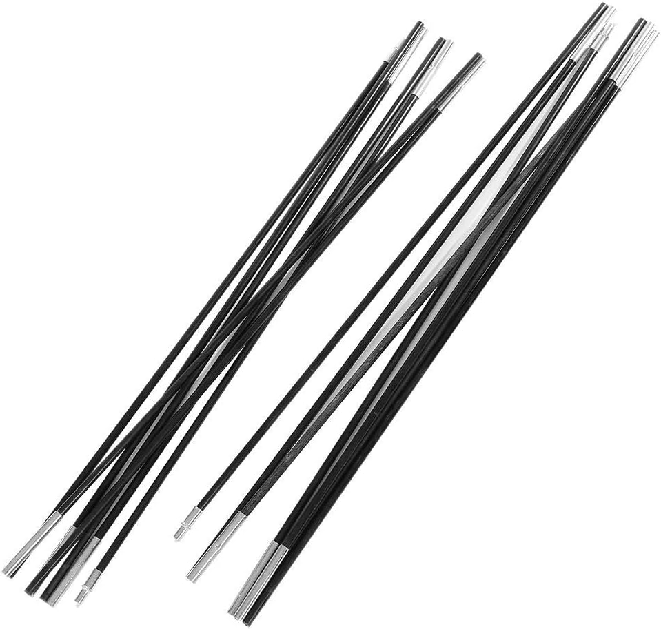 Pole replacement for cam tents,4M Fiberglass Cam Tent Pole Bars Outdoor Support Rods Awning Frames Kit, Black - Image 4
