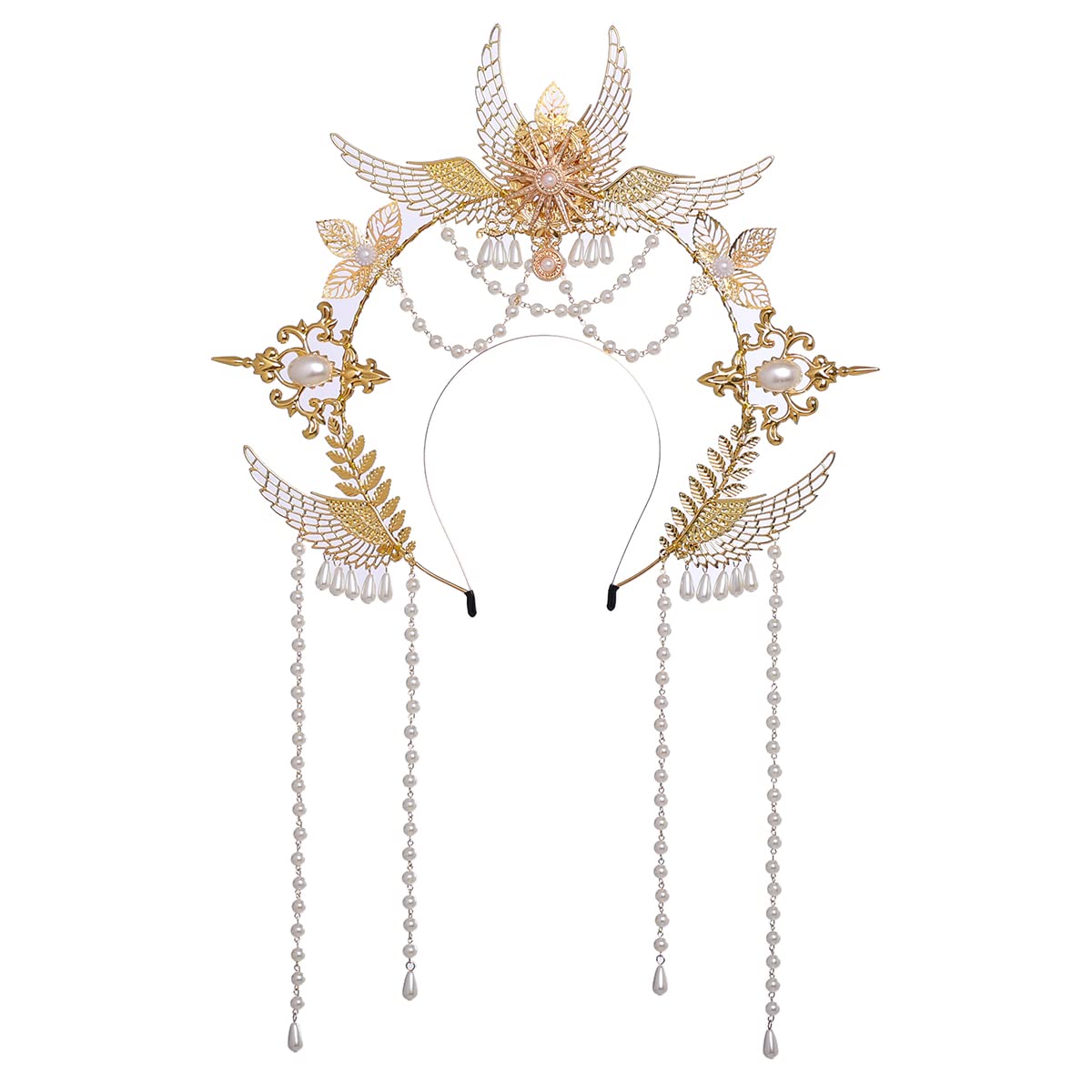 women Rose bead chain halo headband (style 3)