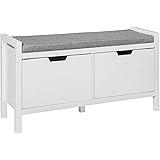 SoBuy FSR74-W Zapatero Banco con 2 cajones para Guardar y Ordenar 100 x