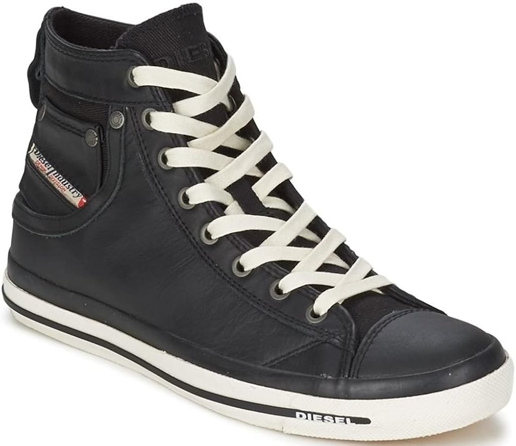 diesel white leather trainers