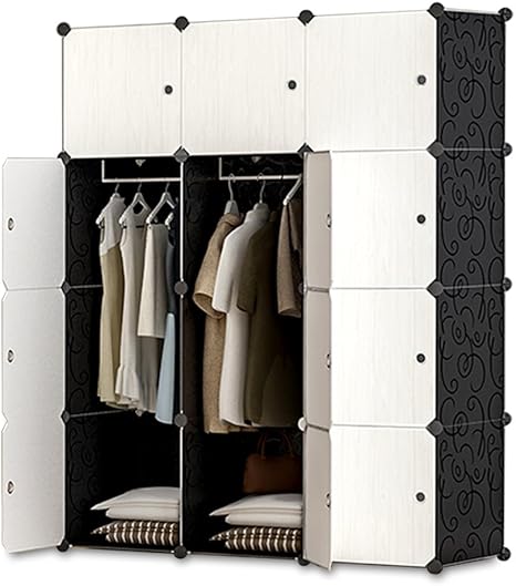 Amazon Iochow ワードローブ 105x45x140cm 四段階 北欧風 収納ケース