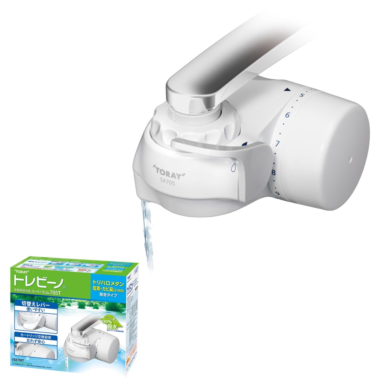 東レ トレビーノ 浄水器 蛇口 直結型 (7項目クリア/30%節水) 日本製 スリム SX705T スーパーシリーズ商品画像