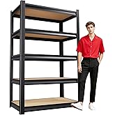 CVGFDR 5-Tier Garage Shelving Heavy Duty, 2000LBS Garage Shelves, Adjustable Metal Shelving Unit, Garage Storage Shelves, Utility Storage Rack Shelf，Shelves for Garage Storage, Pantry, 72"H×36"W×16"D