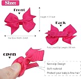 ZTMY 40Pcs Baby Hair Clips 2 in Grosgrain Ribbon Bows 20 Colors Alligator Clips view 3