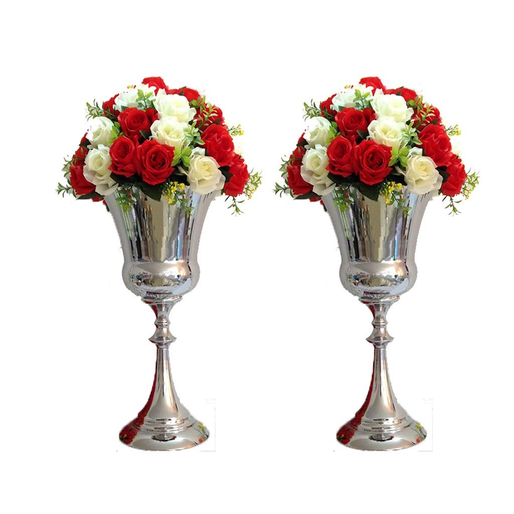 DaPeng Soporte de Flores, Plata, Blanco, Hierro Forjado, Boda ...