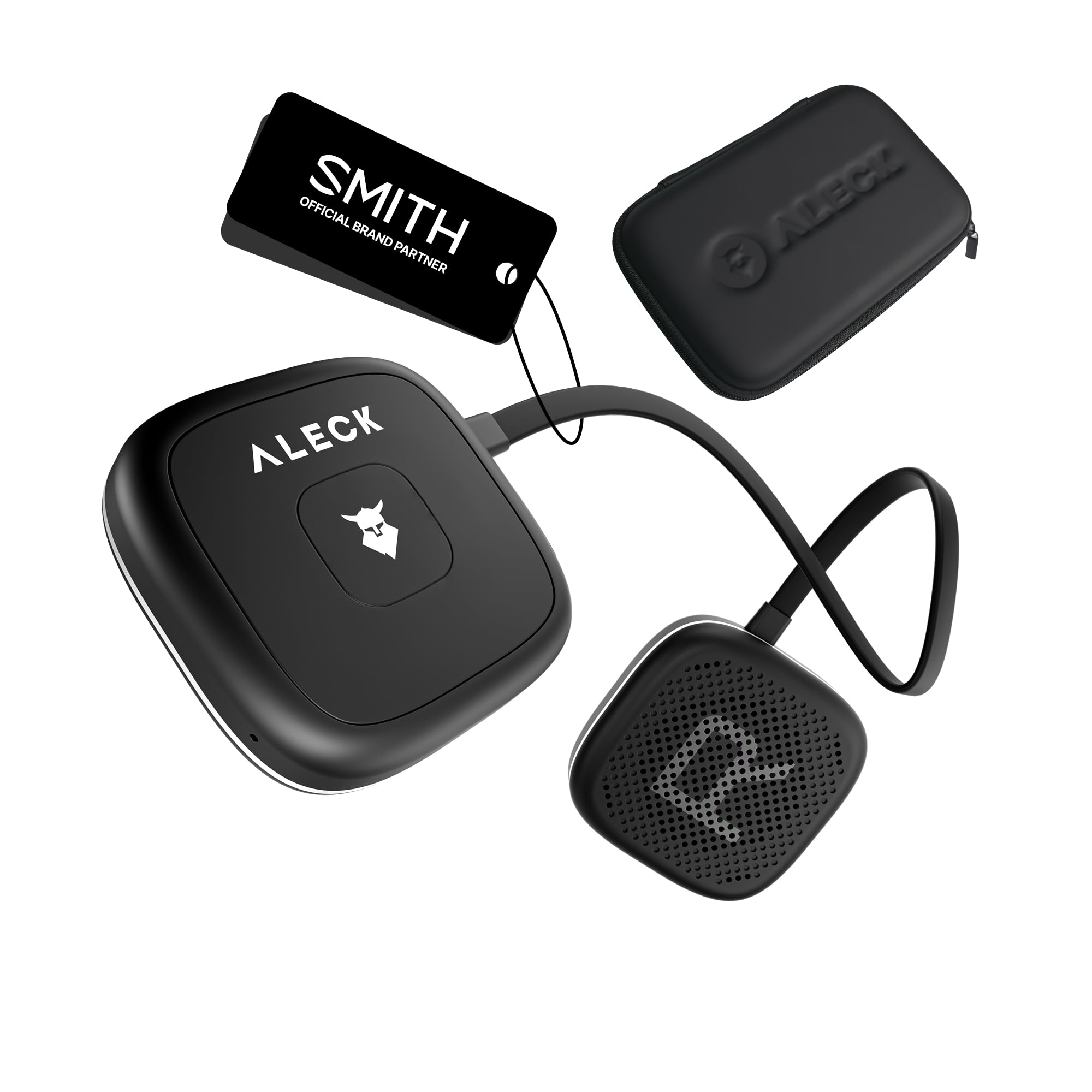 Photo 1 of ALECK Snow Series Core Universal Wireless Bluetooth Helmet Speakers Headphones for Ski and Snowboard Audio-Ready Helmets, Glove Friendly Controls, Microphone Headset for Hands-Free Calls