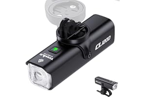 TOWILD CL1200 Bike Lights for Night Riding,Compatible with Garmin/GoPro Mount,1200 Lumen Bright Bike Headlight,Rechargeable Battery,Waterproof Bike Front Light for Commuter Cyclists